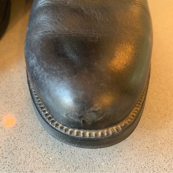 Bussola Siena Black Leather Tall Riding Boots  Buckle Strap sz 37 (US 6.5-7) - Picture 11 of 13